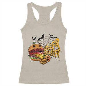 Halloween Burger Monster Racerback Tank Top Scary Foodies TS12 Sand Print Your Wear