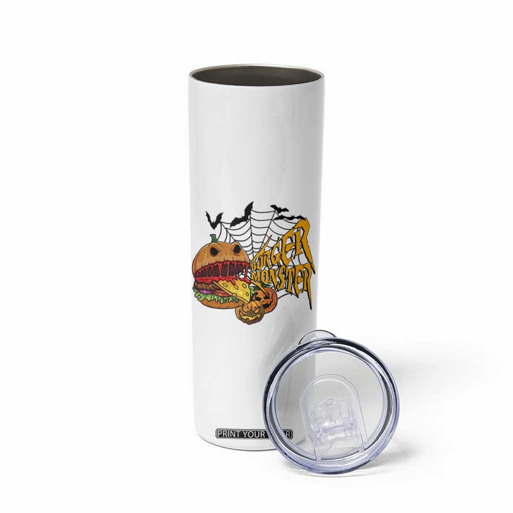 Halloween Burger Monster Skinny Tumbler Scary Foodies TS12 Print Your Wear