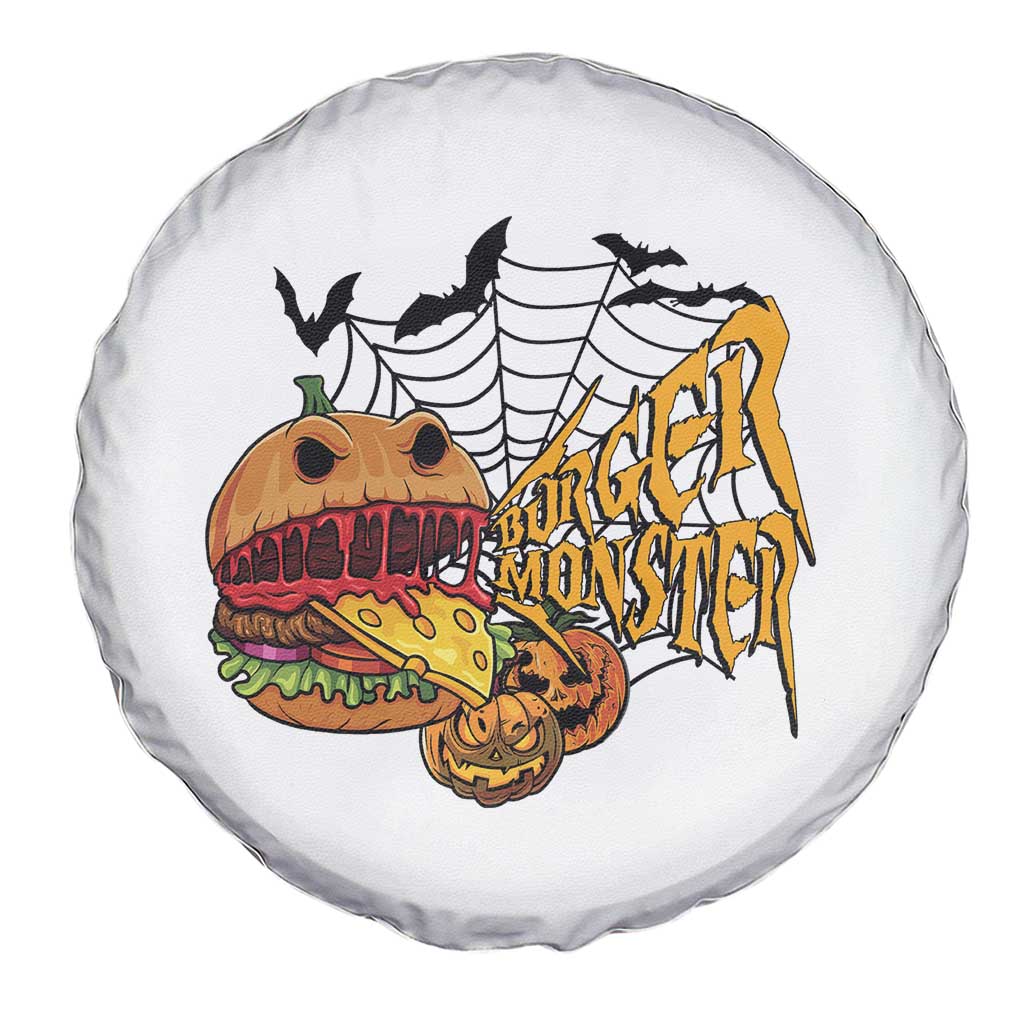 Halloween Burger Monster Spare Tire Cover Scary Foodies TS12 Print Your Wear