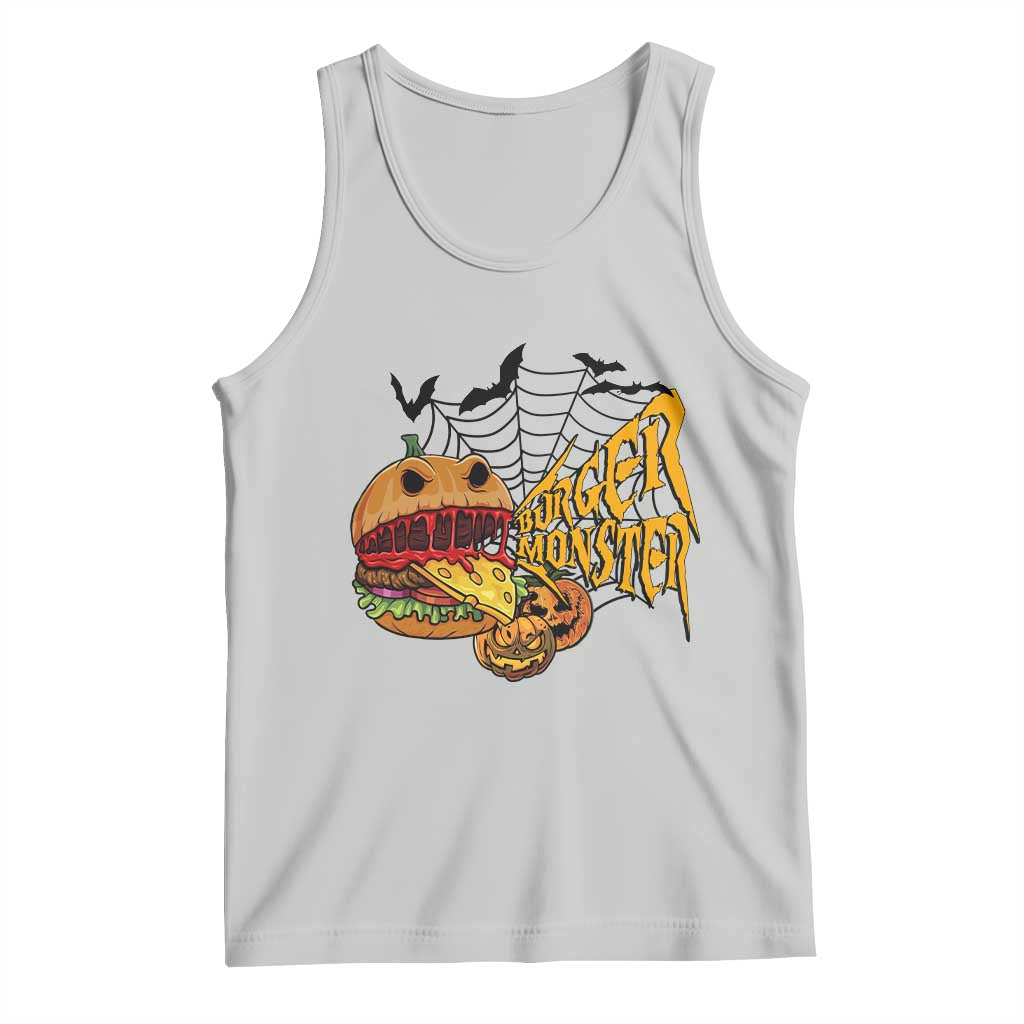 Halloween Burger Monster Tank Top Scary Foodies TS12 Ash Print Your Wear