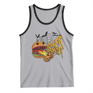Halloween Burger Monster Tank Top Scary Foodies TS12 Athletic Heather Black Print Your Wear