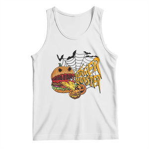 Halloween Burger Monster Tank Top Scary Foodies TS12 White Print Your Wear