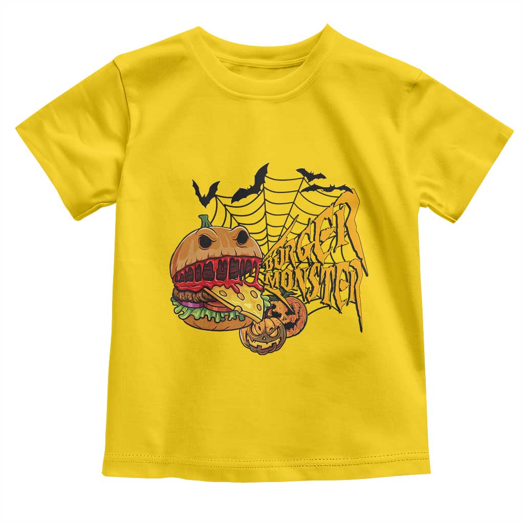 Halloween Burger Monster Toddler T Shirt Scary Foodies TS12 Daisy Print Your Wear