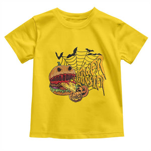 Halloween Burger Monster Toddler T Shirt Scary Foodies TS12 Daisy Print Your Wear