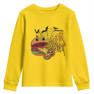 Halloween Burger Monster Youth Sweatshirt Scary Foodies TS12 Daisy Print Your Wear