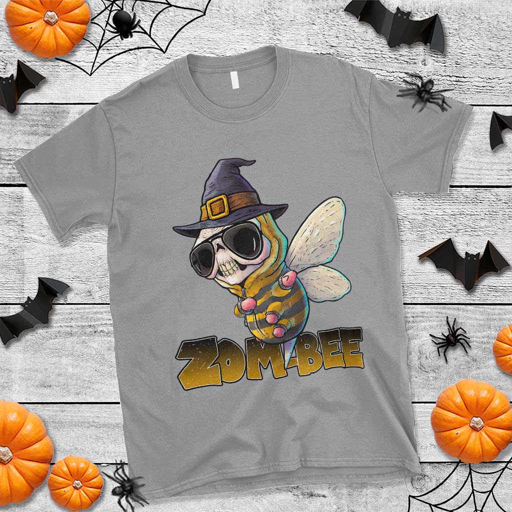 Halloween Zombie Bee T Shirt Zombee Funny Dabbing TS12 Sport Gray Print Your Wear