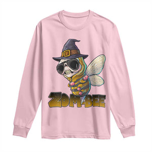 Halloween Zombie Bee Long Sleeve Shirt Zombee Funny Dabbing TS12 Light Pink Print Your Wear