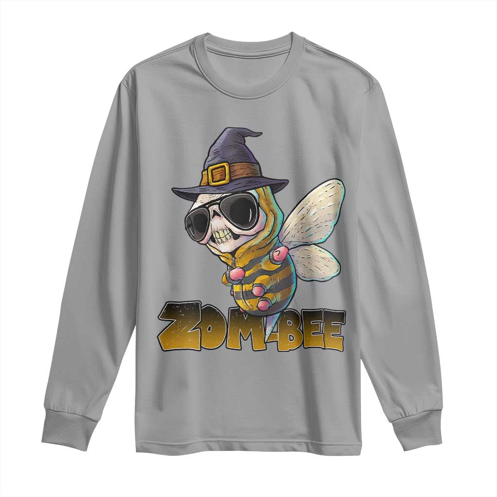 Halloween Zombie Bee Long Sleeve Shirt Zombee Funny Dabbing TS12 Sport Gray Print Your Wear