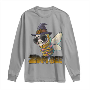 Halloween Zombie Bee Long Sleeve Shirt Zombee Funny Dabbing TS12 Sport Gray Print Your Wear