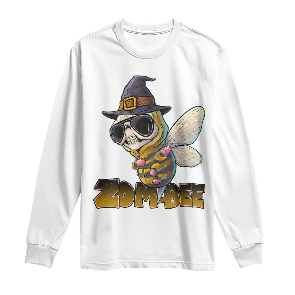 Halloween Zombie Bee Long Sleeve Shirt Zombee Funny Dabbing TS12 White Print Your Wear