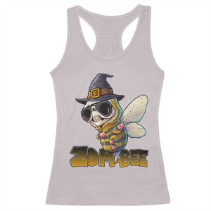 Halloween Zombie Bee Racerback Tank Top Zombee Funny Dabbing TS12 Ice Gray Print Your Wear