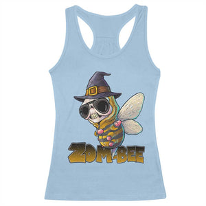Halloween Zombie Bee Racerback Tank Top Zombee Funny Dabbing TS12 Light Blue Print Your Wear