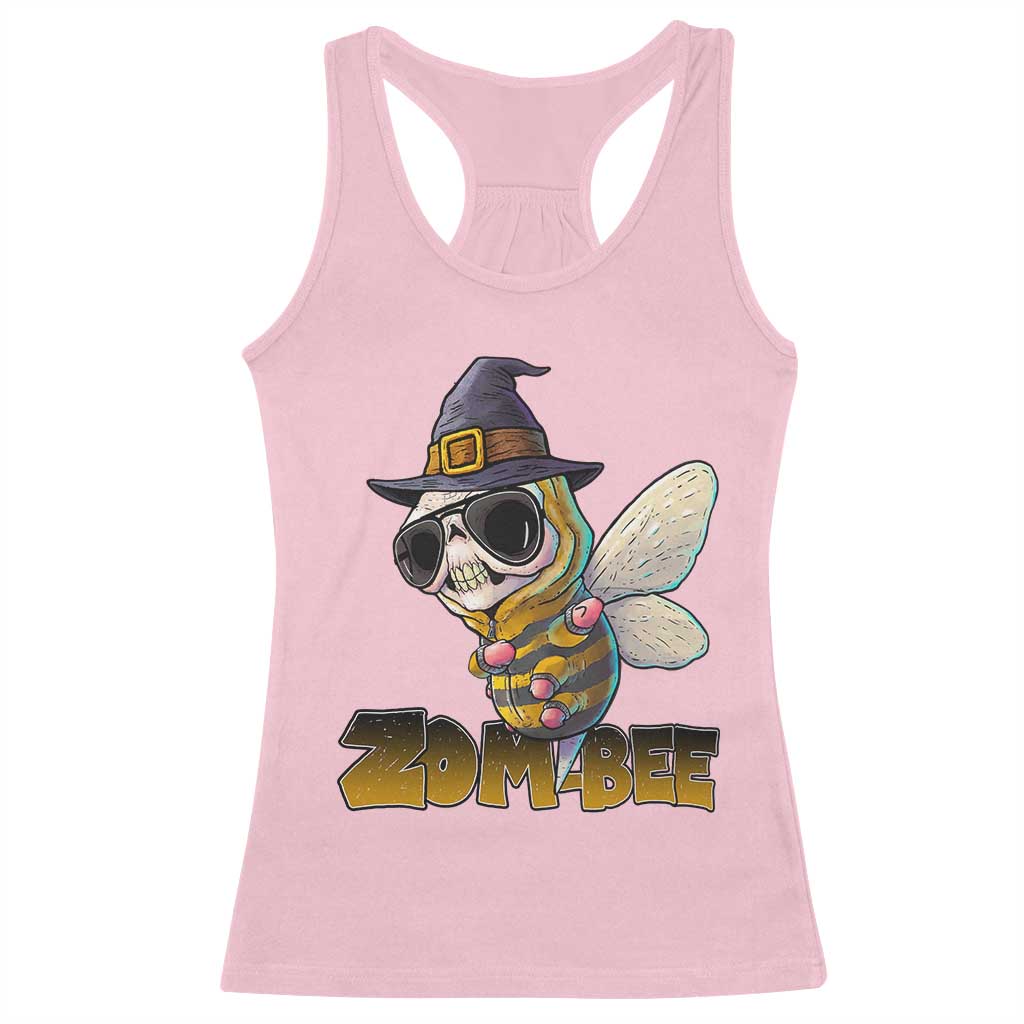 Halloween Zombie Bee Racerback Tank Top Zombee Funny Dabbing TS12 Light Pink Print Your Wear