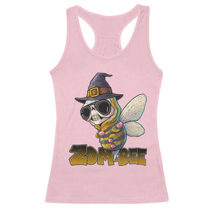 Halloween Zombie Bee Racerback Tank Top Zombee Funny Dabbing TS12 Light Pink Print Your Wear