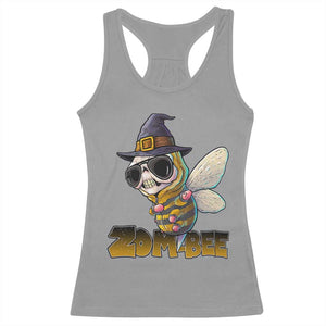 Halloween Zombie Bee Racerback Tank Top Zombee Funny Dabbing TS12 Sport Gray Print Your Wear