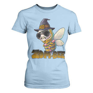 Halloween Zombie Bee T Shirt For Women Zombee Funny Dabbing TS12 Light Blue Print Your Wear