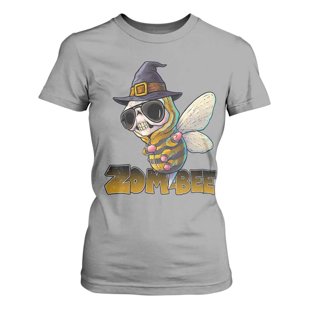 Halloween Zombie Bee T Shirt For Women Zombee Funny Dabbing TS12 Sport Gray Print Your Wear