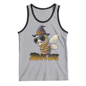 Halloween Zombie Bee Tank Top Zombee Funny Dabbing TS12 Athletic Heather Black Print Your Wear