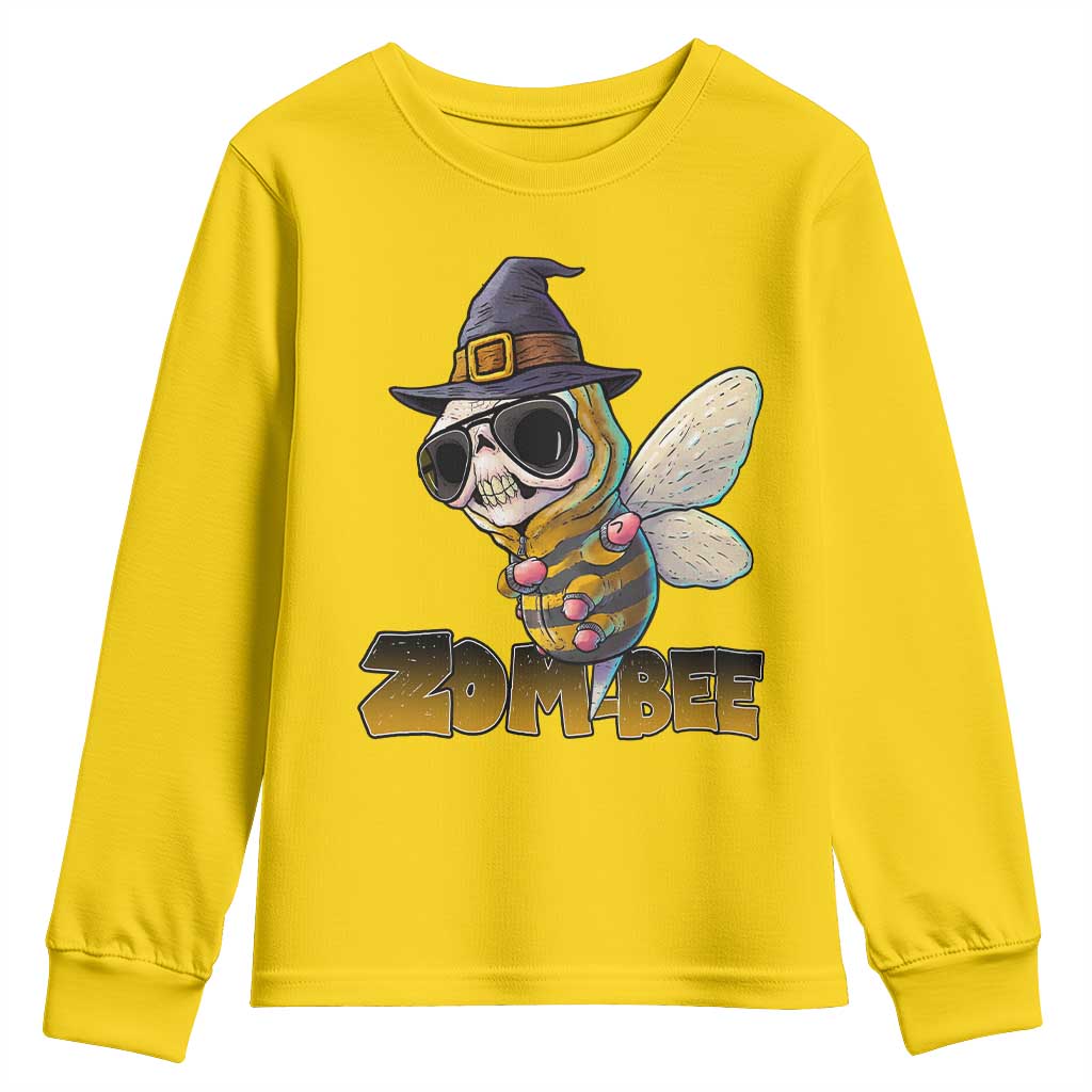 Halloween Zombie Bee Youth Sweatshirt Zombee Funny Dabbing TS12 Daisy Print Your Wear
