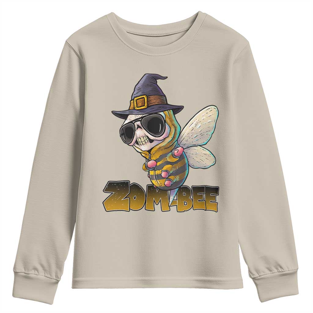 Halloween Zombie Bee Youth Sweatshirt Zombee Funny Dabbing TS12 Sand Print Your Wear