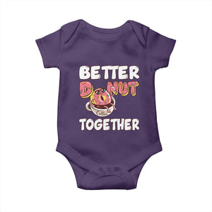 Donut Coffee Better Together Baby Onesie Cute Sweet Dessert Valentine TS12 Purple Print Your Wear