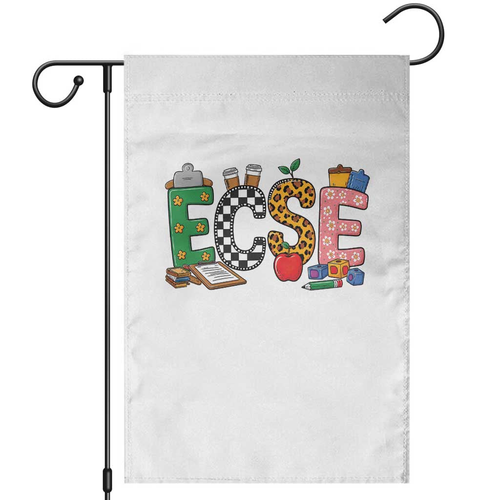 Early Childhood Special Education Teacher Garden Flag ECSE Life TS12 White Print Your Wear