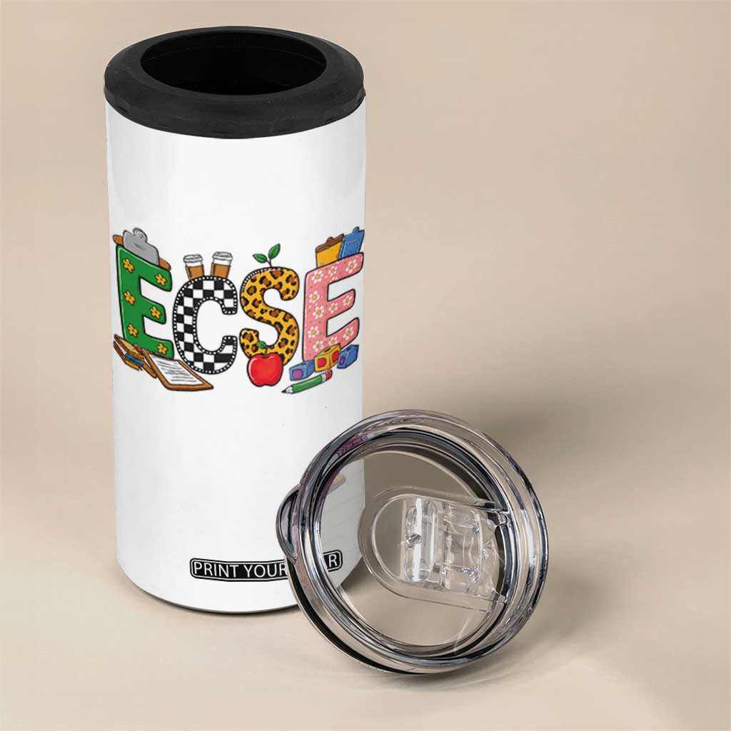 Early Childhood Special Education Teacher 4 in 1 Can Cooler Tumbler ECSE Life
