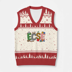 Early Childhood Special Education Teacher V-Neck Knit Sweater Vest ECSE Life