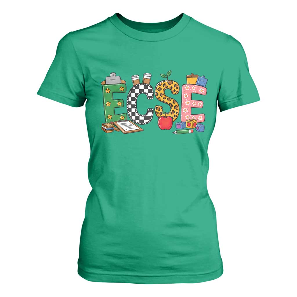 Early Childhood Special Education Teacher T Shirt For Women ECSE Life