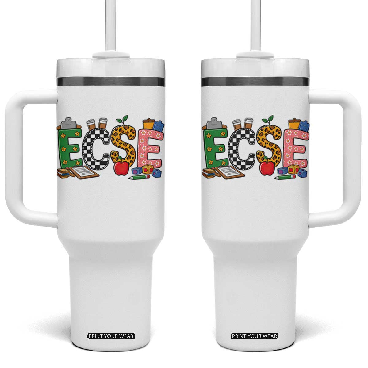 Early Childhood Special Education Teacher Tumbler With Handle ECSE Life