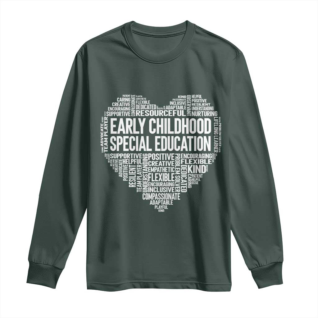 Early Childhood Special Education Teacher Long Sleeve Shirt Caring Compassionate Kindness
