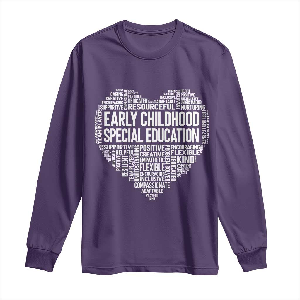 Early Childhood Special Education Teacher Long Sleeve Shirt Caring Compassionate Kindness