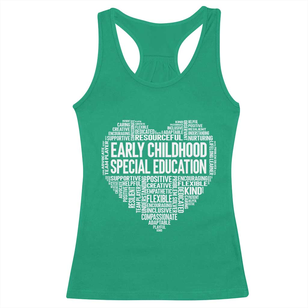 Early Childhood Special Education Teacher Racerback Tank Top Caring Compassionate Kindness