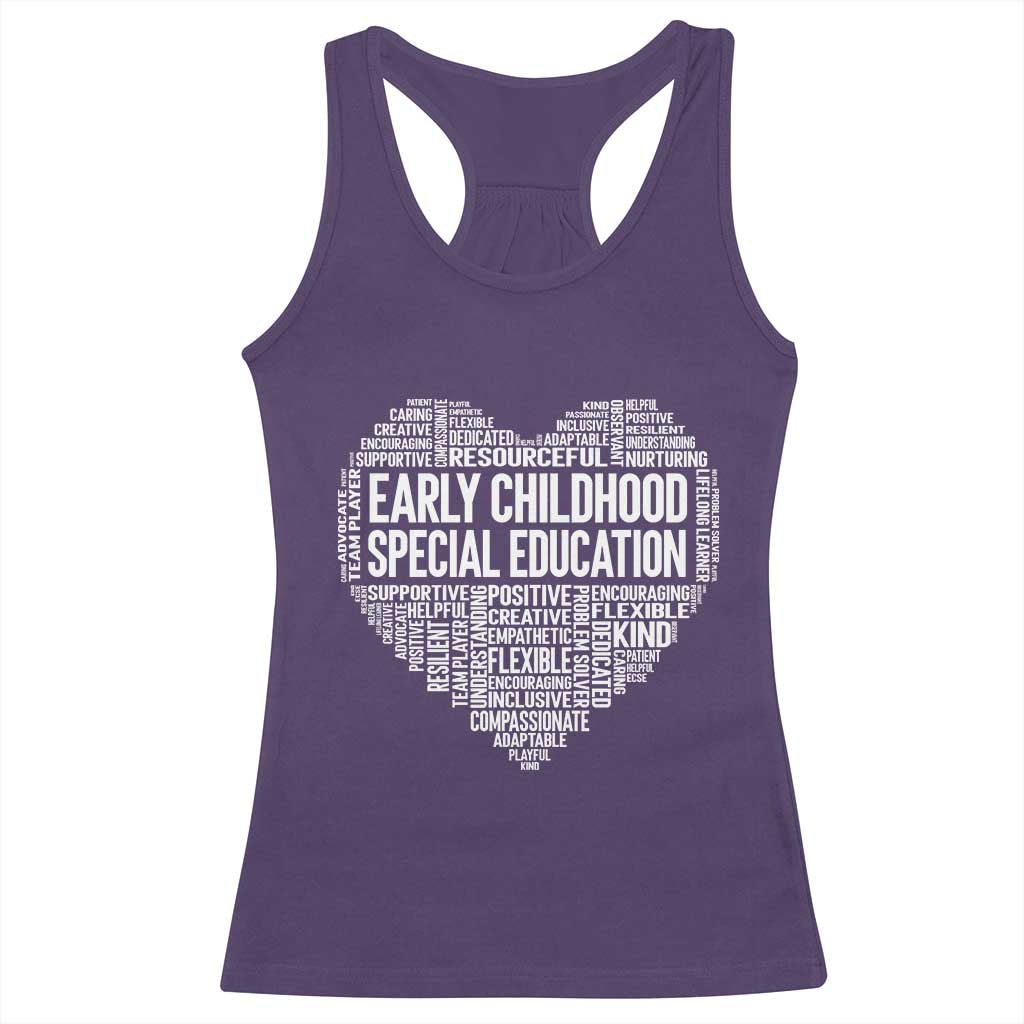 Early Childhood Special Education Teacher Racerback Tank Top Caring Compassionate Kindness