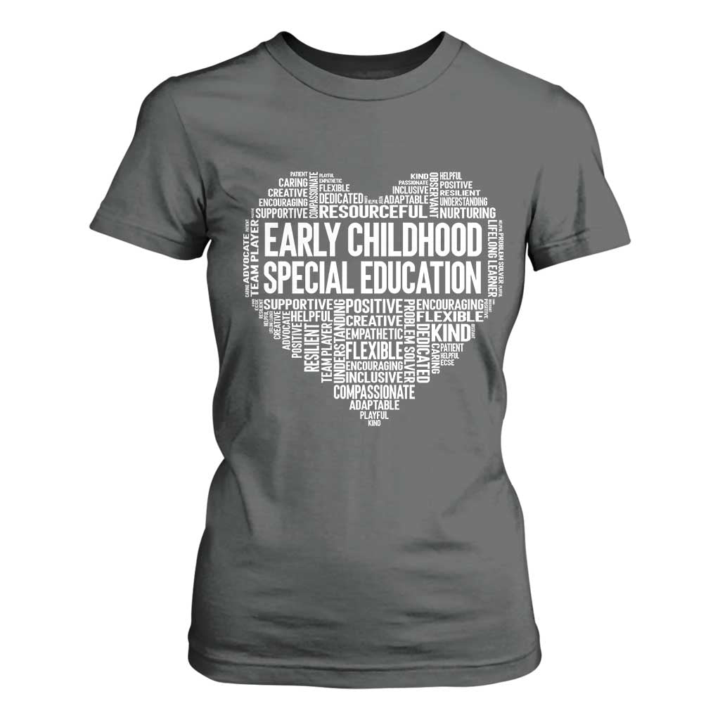 Early Childhood Special Education Teacher T Shirt For Women Caring Compassionate Kindness
