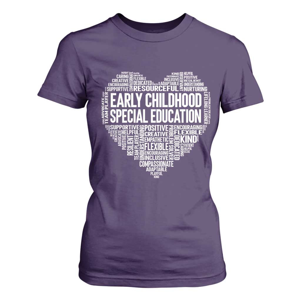 Early Childhood Special Education Teacher T Shirt For Women Caring Compassionate Kindness
