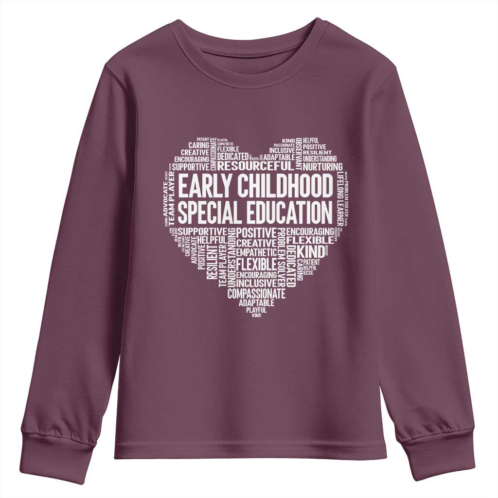 Early Childhood Special Education Teacher Youth Sweatshirt Caring Compassionate Kindness