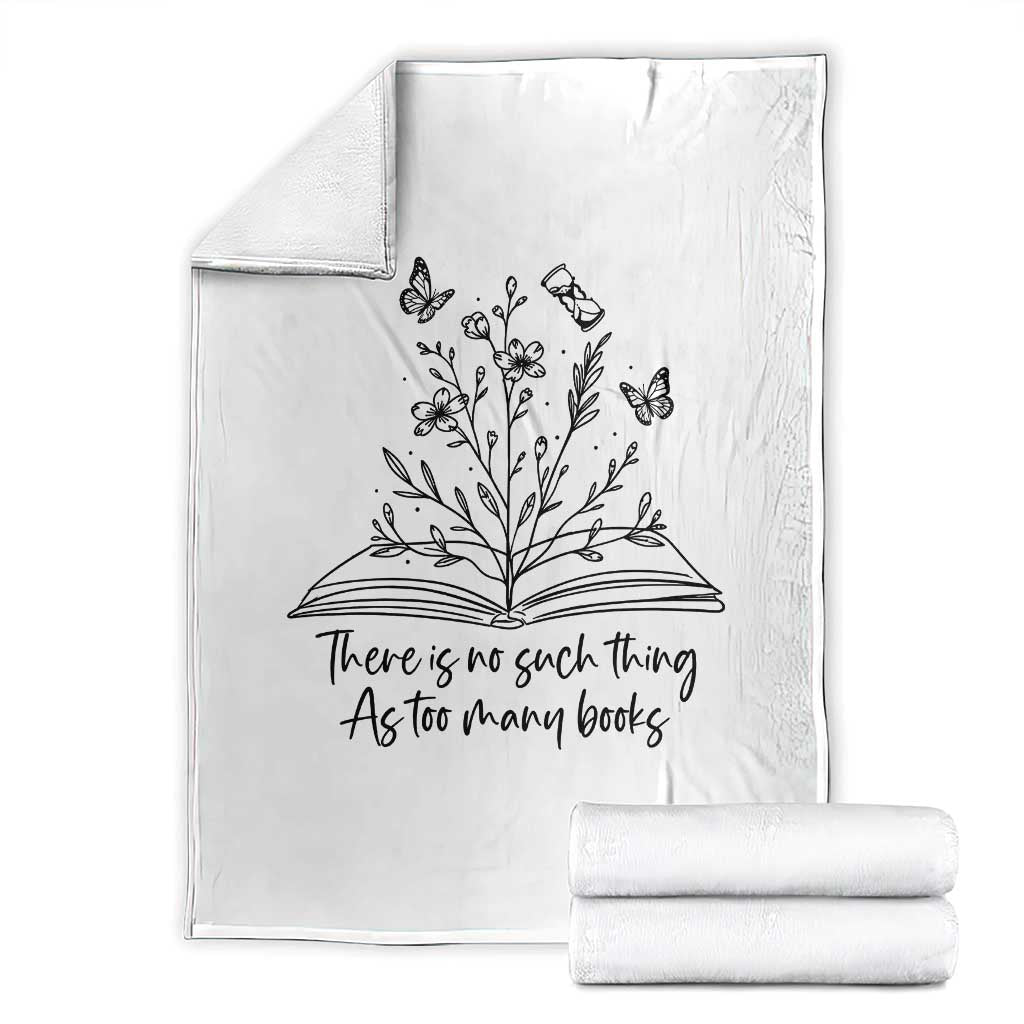 Floral Bookworm Reader Throw Blanket There Is No Such Thing As Too Many Books