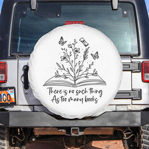 Floral Bookworm Reader Spare Tire Cover There Is No Such Thing As Too Many Books