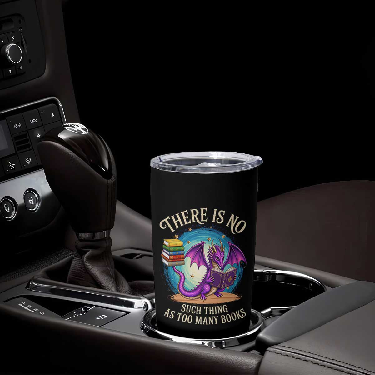 Fantasy Dragon Book Lover Tumbler Cup There Is No Such Thing As Too Many Books TS12 Print Your Wear
