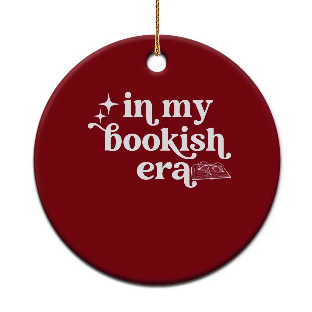 In My Bookish Era Reading Gift Ceramic Ornament Book Lover