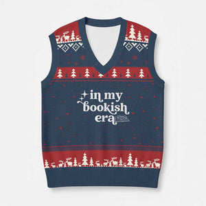 In My Bookish Era Reading Gift V-Neck Knit Sweater Vest Book Lover