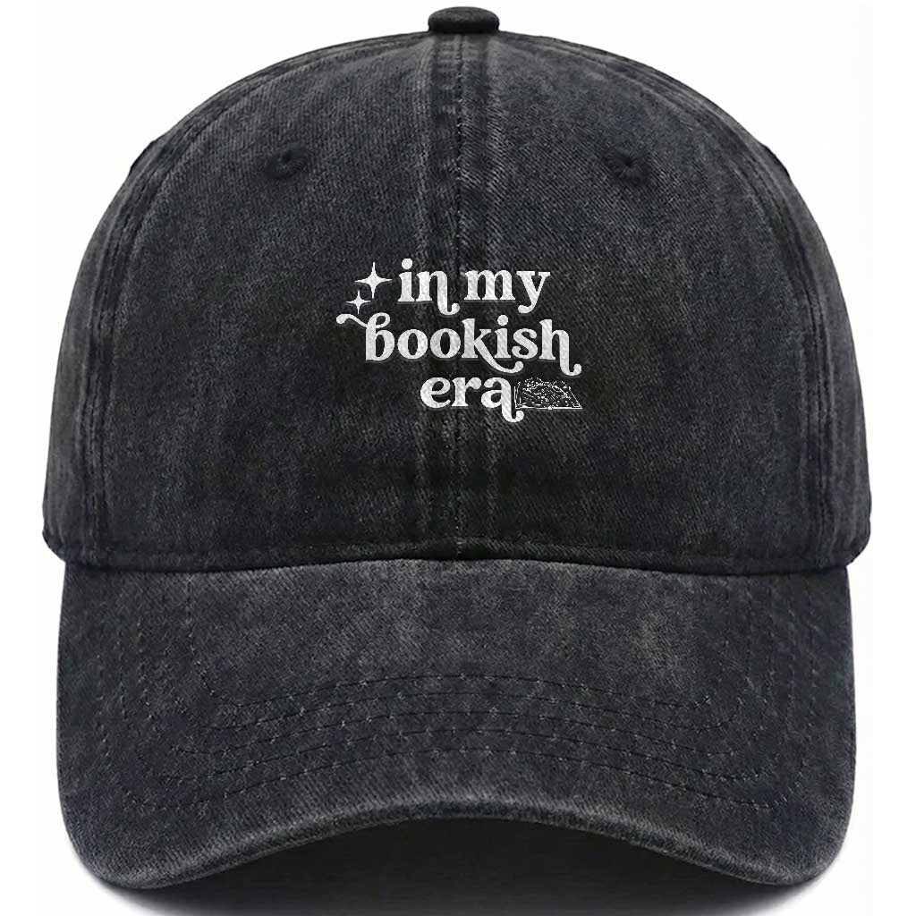 In My Bookish Era Reading Gift Washed Cotton Baseball Cap Book Lover
