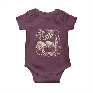 My Weekend Is All Booked Book Lover Baby Onesie Reading Enthusiast Quote