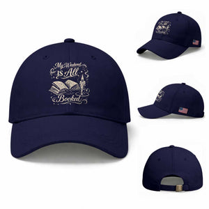 My Weekend Is All Booked Book Lover Baseball Cap Reading Enthusiast Quote
