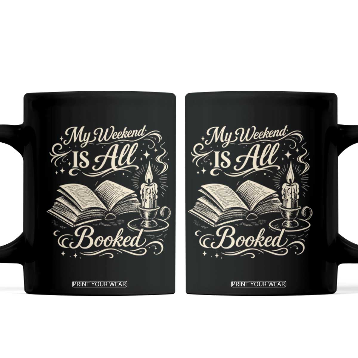 My Weekend Is All Booked Book Lover Coffee Mug Reading Enthusiast Quote