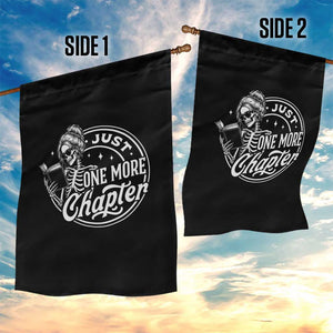 Just One More Chapter Skeleton Woman Garden Flag Book Lover Gift