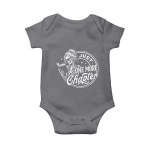 Just One More Chapter Skeleton Woman Baby Onesie Book Lover Gift