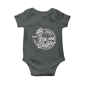 Just One More Chapter Skeleton Woman Baby Onesie Book Lover Gift