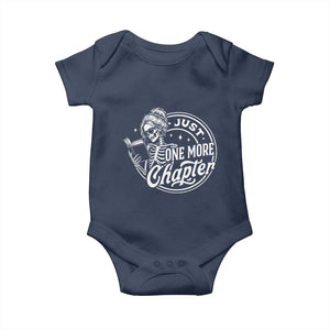 Just One More Chapter Skeleton Woman Baby Onesie Book Lover Gift
